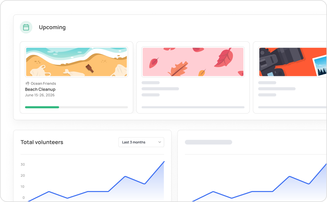 Your volunteer dashboard + new themes for summer events